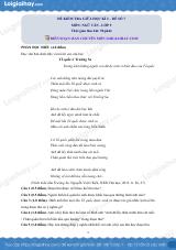 Đề thi giữa kì 2 Văn 9 - Đề số 7